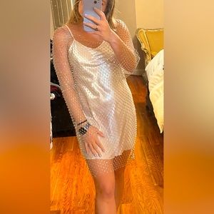 Zara rhinestone net dress